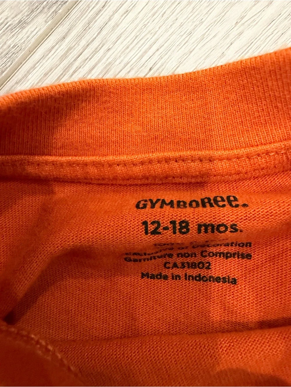 Gymboree Orange Tee with Black Striped Long Sleeves and White Skull